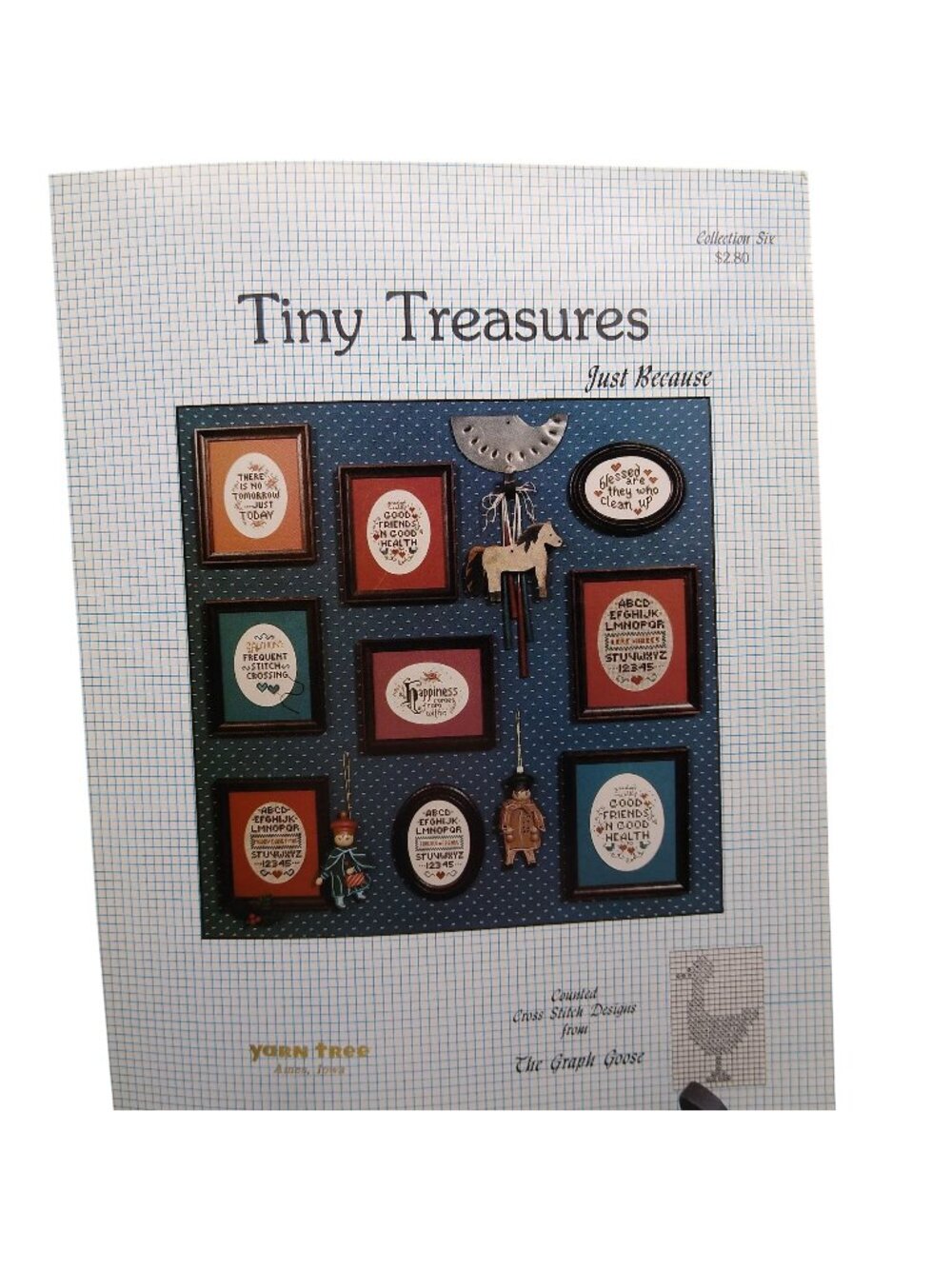 Vintage Cross Stitch Patterns, Tiny Treasures Just Because by Anita Cranney